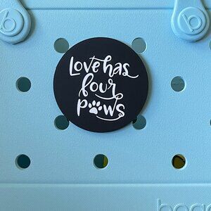 Love Has Four Paws Bogg Charm-Pet Bogg Bit-Dog Cat Bogg Charm